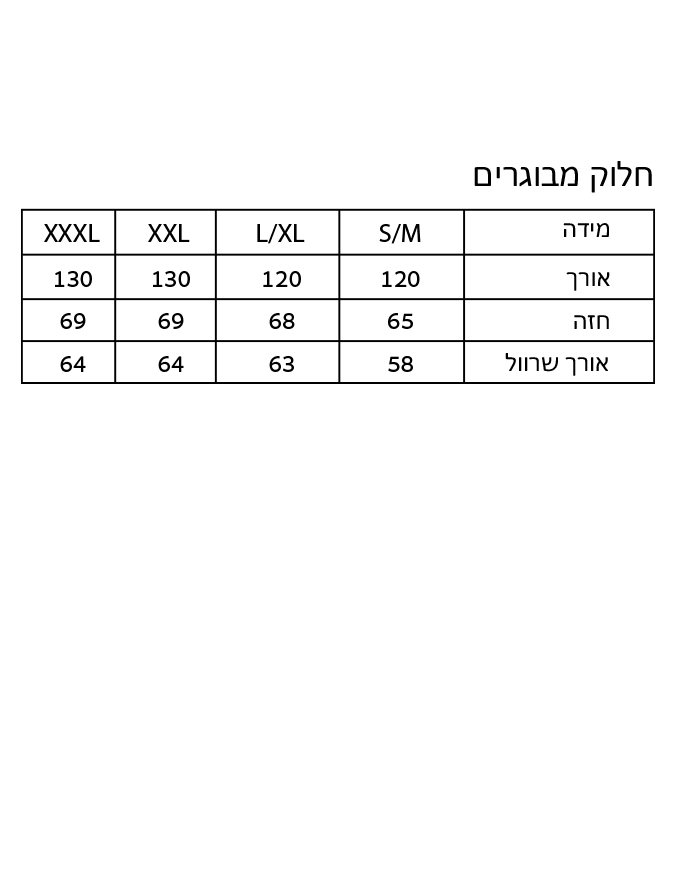 חלוק רחצה מגבת XXXL – דגם שאל