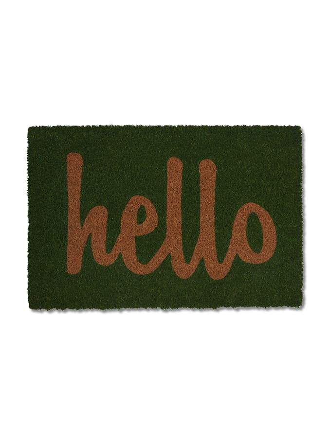 שטיח כניסה לבית ”HELLO” ירוק