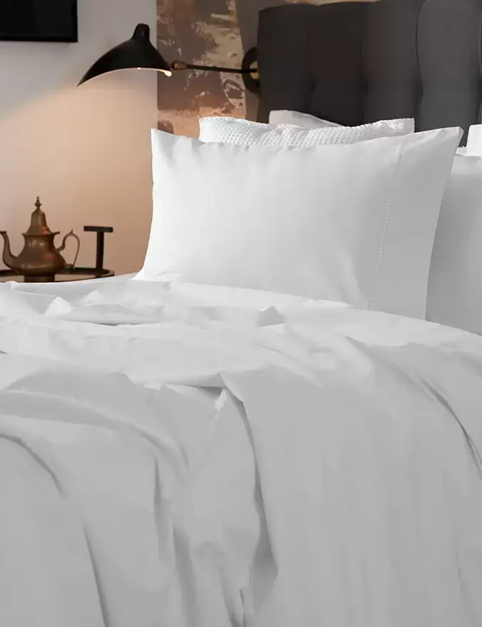 סט מצעי כותנה פרקל שמפניה CHAMPANGE לבן – aradoutlet