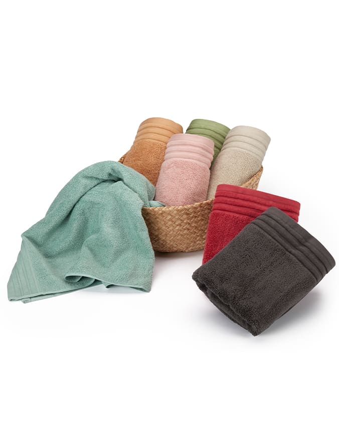 זוג מגבות פנים זירו טוויסט דגם ראג’