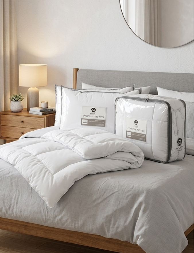 מארז שמיכת פוך+ כרית דגם פרינסס – יחיד / זוגי