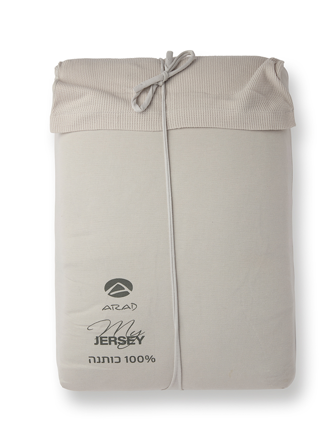 שמיכת קיץ דו צדדית צד חלק וצד וופל | 100% כותנה סרוקה ג’רסי