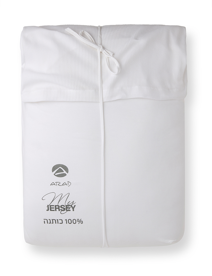 שמיכת קיץ דו צדדית צד חלק וצד וופל | 100% כותנה סרוקה ג’רסי
