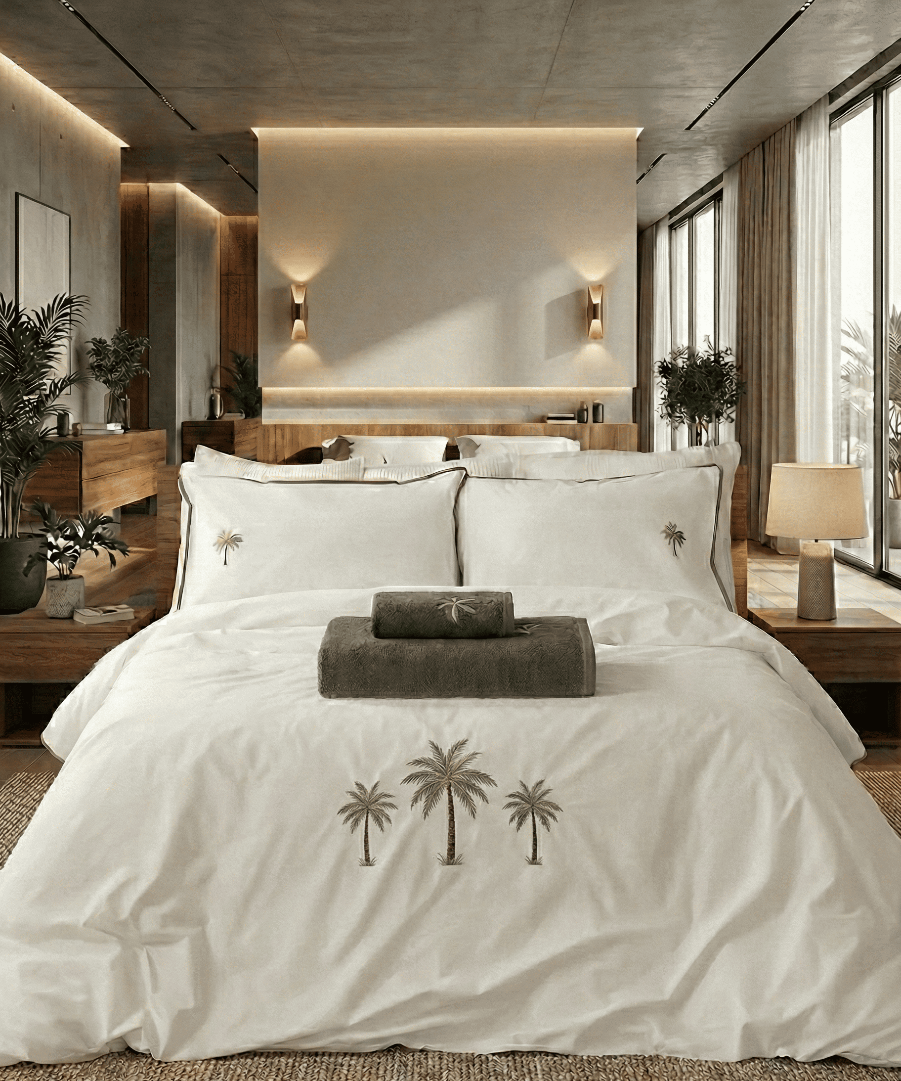 מארז סט מצעים דגם אנטיב +2 מגבות גוף +מגבת פנים